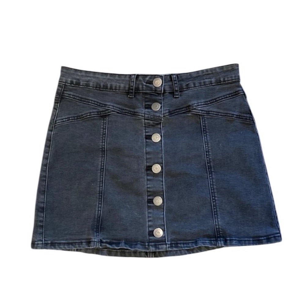 Forever 21 black denim mini skirt